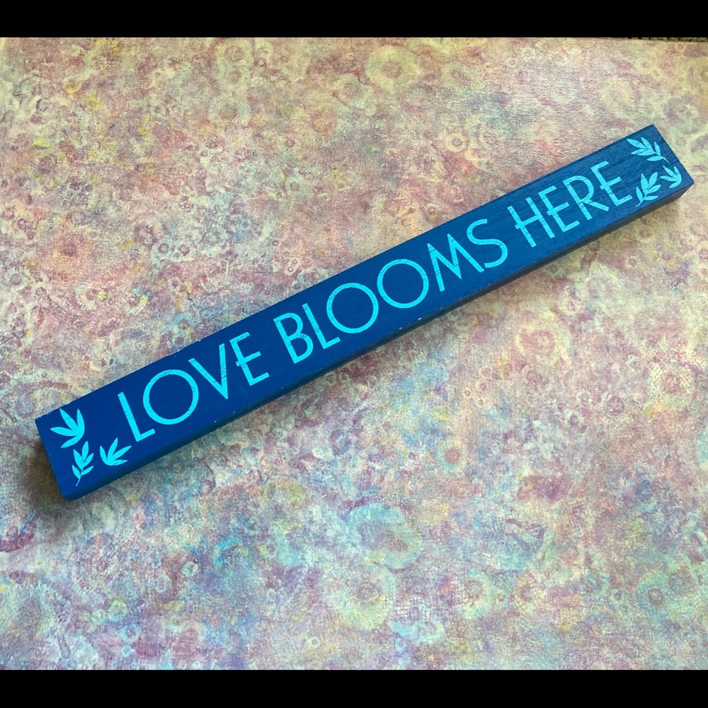 NWT Rustic Wooden Inspirational Home Decor Blue - Picture 3 of 6